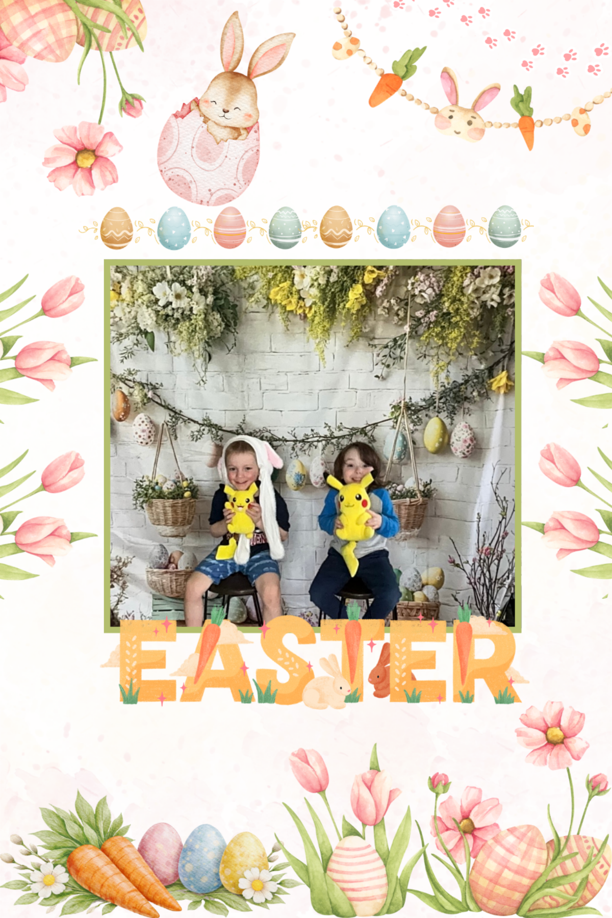 Pink and Pastel Watercolor Easter